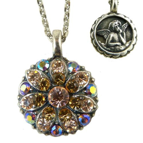 Mariana Guardian Angel Crystal Pendant Necklace 362 Pink Citrine Crystal - ILoveThatGift