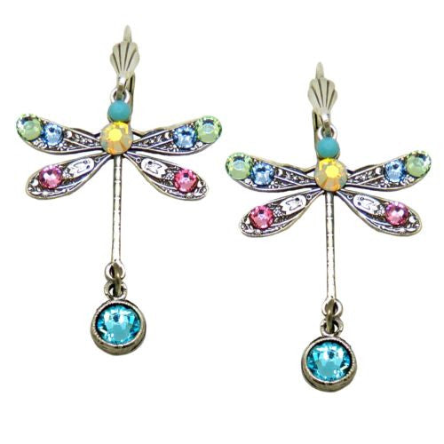 Anne Koplik Swarovski Crystal Dragonfly Drop Earrings ES7867PAS Silver Pastel - ILoveThatGift