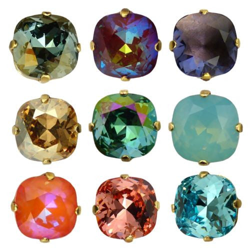 La Vie Parisienne Catherine Popesco Swarovski Gold Stud Earrings 6556PG - ILoveThatGift