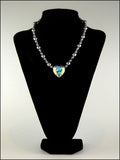 Kristine Palm Beach Swarovski Crystal AB Heart Necklace Silver - ILoveThatGift