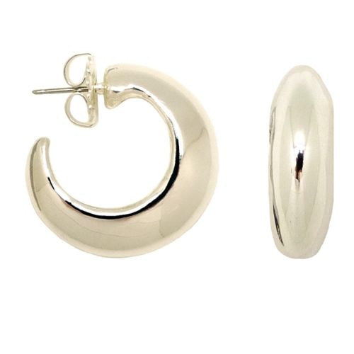 Simon Sebbag Sterling Silver Smooth Hoop Huggie Earring E2870 - ILoveThatGift