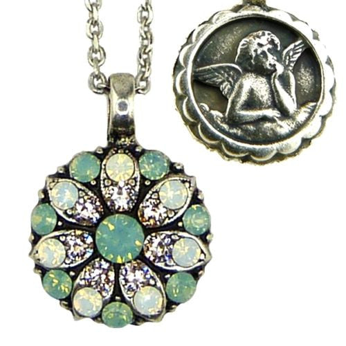 Mariana Guardian Angel Crystal Pendant Necklace 23439 Pacific Opal Clear White Opal - ILoveThatGift