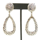 Simon Sebbag Sterling Silver Large Crocodile Pierced Button Top Teardrop Earring - ILoveThatGift