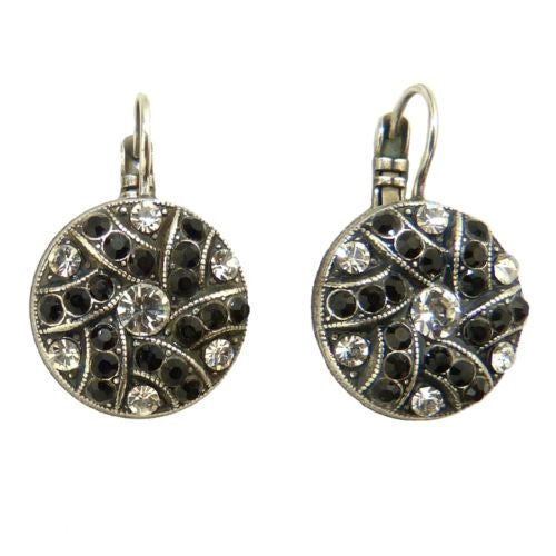 Mariana Handmade Swarovski Crystal Earrings 1059 280-1 Clear Crystal Black - ILoveThatGift
