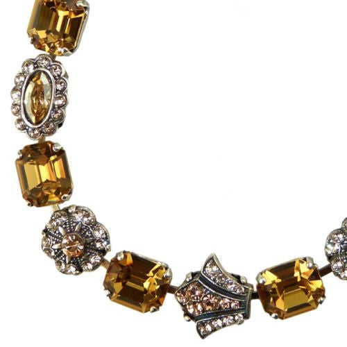 Mariana Handmade Swarovski Crystal Gold Bracelet Topaz Clear 4014 39132 - ILoveThatGift