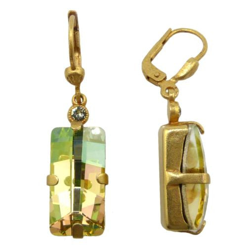 La Vie Parisienne Earrings Swarovski Crystal Dangle Popesco 6526G Jonquil Yellow - ILoveThatGift