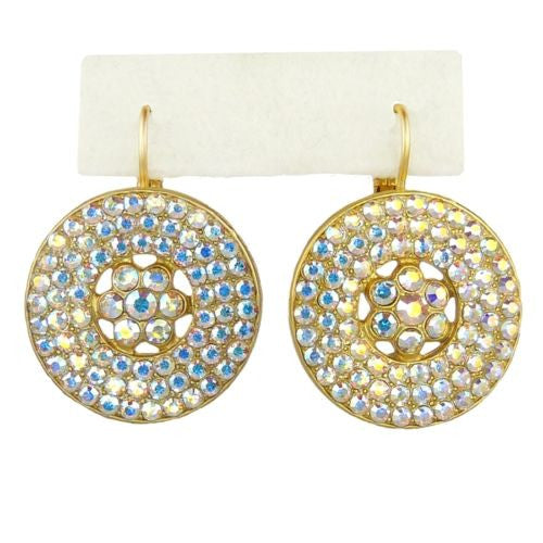 Mariana Handmade Swarovski Crystal Earrings Roundel Design Seaside 1078/1 001AB - ILoveThatGift