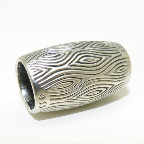 Simon Sebbag Sterling Silver Bali Textured Slide Bead 175 for Leather Necklace - ILoveThatGift