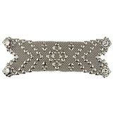 NEW Sergio Gutierrez Liquid Metal Bracelet Silver B107 2" Wide Diamond Mesh Cuff - ILoveThatGift
