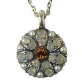 Mariana Guardian Angel Crystal Pendant Silver Necklace 3911 Orange Opal Pearl - ILoveThatGift