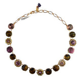 Mariana Handmade Swarovski Crystal Large Round Earrings 1317 4301 Rose Gold Amethyst - ILoveThatGift