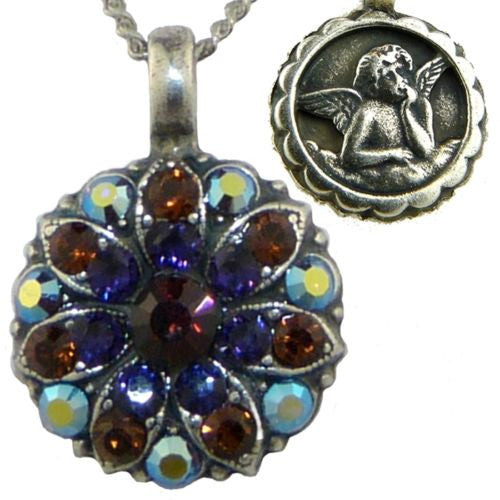 Mariana Guardian Angel Crystal Pendant Necklace 1030 Topaz Amethyst Crystal AB - ILoveThatGift