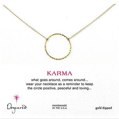 Dogeared Medium Sparkle Karma Necklace, Gold Dipped 18" - ILoveThatGift