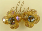 Nora Topaz Smoky Crystal Flower Earrings Elly Preston - ILoveThatGift