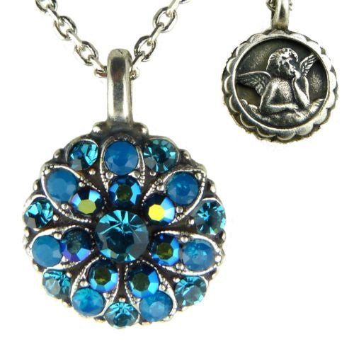 NEW COLOR Mariana Guardian Angel Crystal Pendant Necklace 3322 Blue Zircon Merid - ILoveThatGift