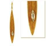 La Vie Parisienne Gold Serene Long Leaf Earrings Popesco Crystal 9390G - ILoveThatGift