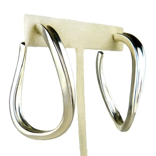 Simon Sebbag Sterling Silver Tapered Twisted Hoop  Earrings E2293 - ILoveThatGift