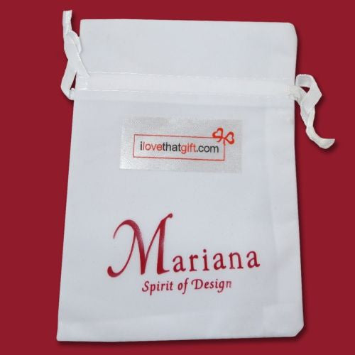 Mariana Guardian Angel Crystal Pendant Charm Bangle Bracelet 001AB Clear AB - ILoveThatGift