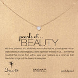 Dogeared Pearls of Beauty Necklace 16" Gold Gift Boxed - ILoveThatGift