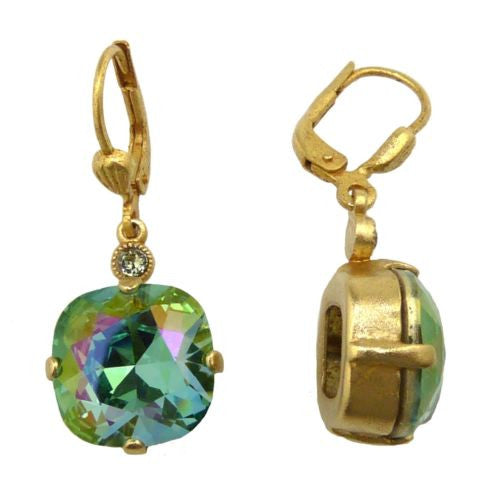 La Vie Parisienne Earrings Swarovski Crystal Popesco 6556G Ocean Green - ILoveThatGift