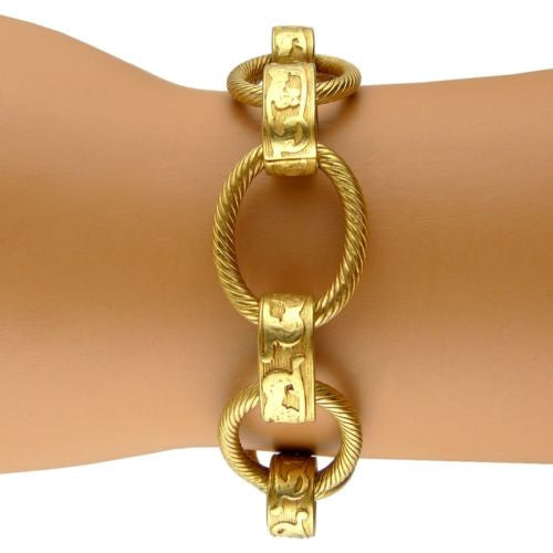 La Vie Parisienne Gold Chain Link Bracelet 1719G Popesco - ILoveThatGift