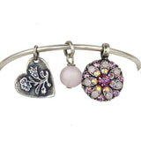 Mariana Guardian Angel Crystal Charm Bangle Bracelet 2230 Pink - ILoveThatGift