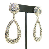 Simon Sebbag Sterling Silver Large Crocodile Pierced Button Top Teardrop Earring - ILoveThatGift