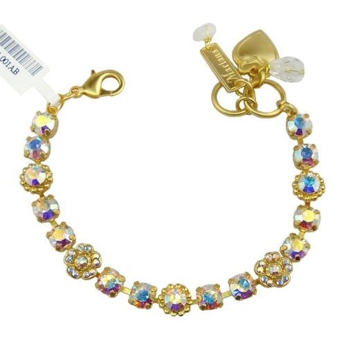 Mariana Swarovski Crystal Flower Gold Bracelet 4504 001AB Clear Rainbow - ILoveThatGift