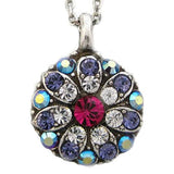 Mariana Guardian Angel Crystal Pendant Silver Necklace 300-1 Fuchsia Pink Purple - ILoveThatGift
