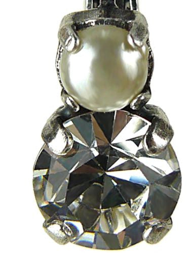 Mariana Handmade Swarovski Crystal Earrings 1190 3911 Pearl, Clear Crystal - ILoveThatGift
