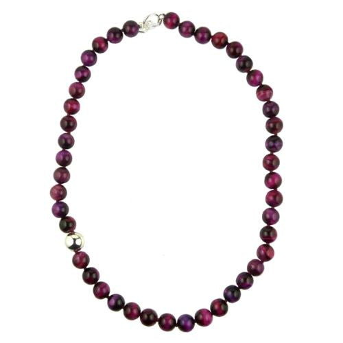 Simon Sebbag Sterling Silver Pink Tigers Eye Beads Toggle Clasp Necklace 24 inch NB101PTE24 - ILoveThatGift