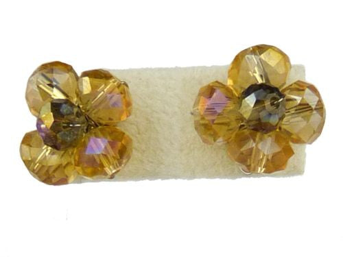 Nora Topaz Smoky Crystal Flower Earrings Elly Preston - ILoveThatGift