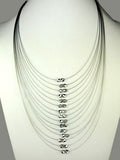 Seasonal Whispers Long Necklace Hematite Silver Swarovski Crystals 8261 - ILoveThatGift