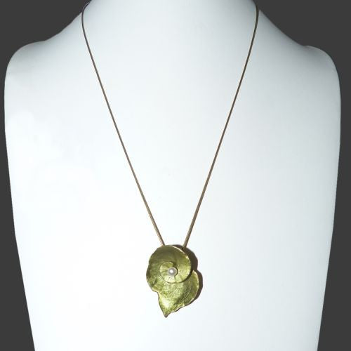 Spiral Geranium Pearl Pendant Necklace by Michael Michaud 7897 - ILoveThatGift