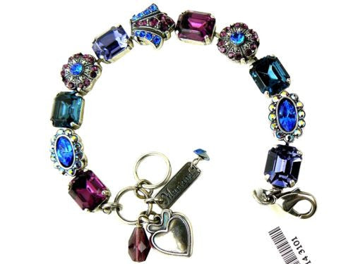 Mariana Handmade Swarovski Crystal Bracelet NWT 4014 3101 Blue Purple Victorian - ILoveThatGift
