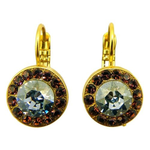 Mariana Handmade Swarovski Crystal Gold Earrings 1129 1016 Topaz Indian Sapphire - ILoveThatGift