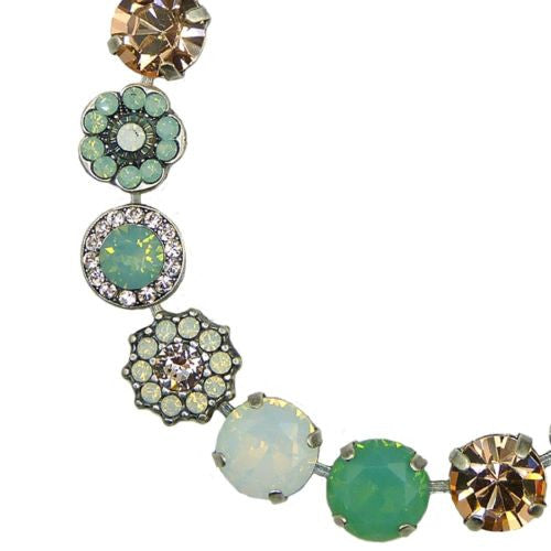 Mariana Handmade Swarovski Silver Bracelet 4084 23439 Seaside Opal Peach - ILoveThatGift