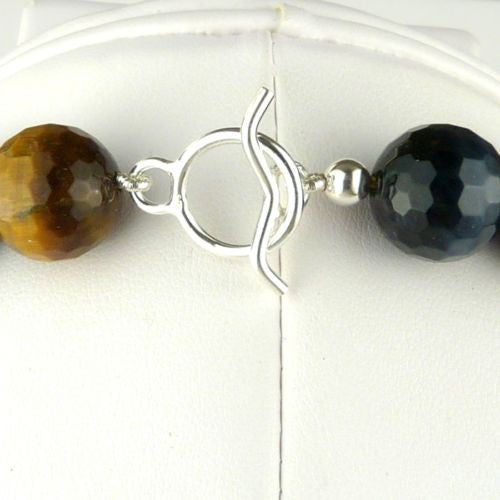 Simon Sebbag Sterling Silver Faceted Mixed Tigers Eye Beads Necklace 24 inches NB104FMTE24 - ILoveThatGift
