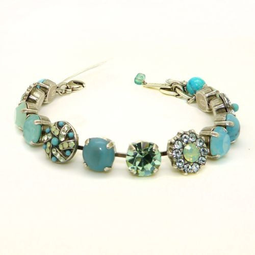 Mariana Handmade Swarovski Crystal Silver Bracelet 4259 M1065 Chrysolite Opal Indian - ILoveThatGift