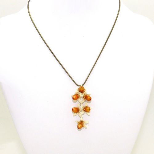 Orange Blossom 16" Adjustable Shower Pendant Necklace by Michael Michaud - ILoveThatGift