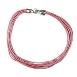 Simon Sebbag Leather Necklace Pearl Pink Add Sterling Silver Slide - ILoveThatGift