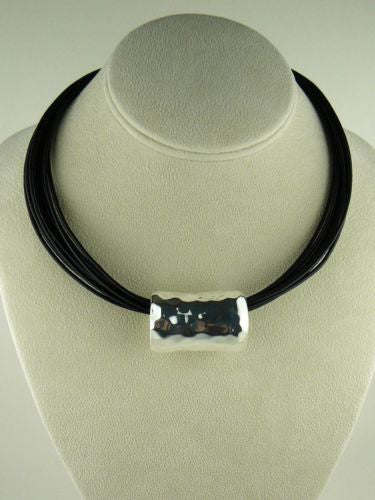 Simon Sebbag Leather Necklace Black 17" Add Sterling Silver Slide - ILoveThatGift