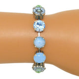 Mariana Handmade Swarovski Silver Bracelet 4084 71710 Daquiri Blue Sea Green - ILoveThatGift
