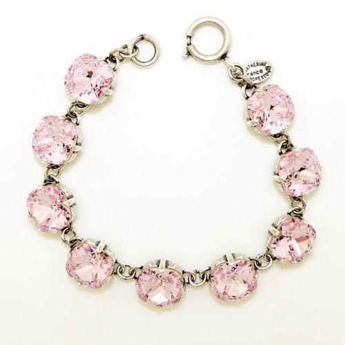 Catherine Popesco France Pink Crystal Tennis store Bracelet