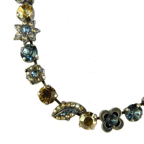 Mariana Handmade Swarovski Leaf 3076 Necklace 216-3 Citrine Blue Meridian Blue - ILoveThatGift