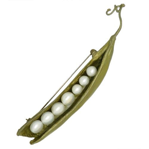 Peas in a Pod Michael Michaud Pin Brooch Seven Peas - ILoveThatGift