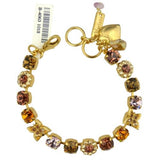 Mariana Handmade Swarovski Gold Bracelet 4063 1018 Butterfly Flower Mocca Topaz - ILoveThatGift