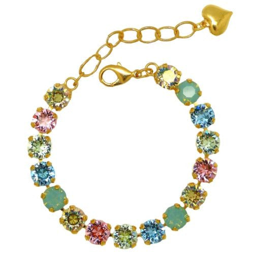 Handmade Swarovski Crystal Gold Bracelet Pink Pacific Opal - ILoveThatGift