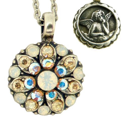 Mariana Guardian Angel Crystal Pendant Necklace 777 Opal Clear AB - ILoveThatGift