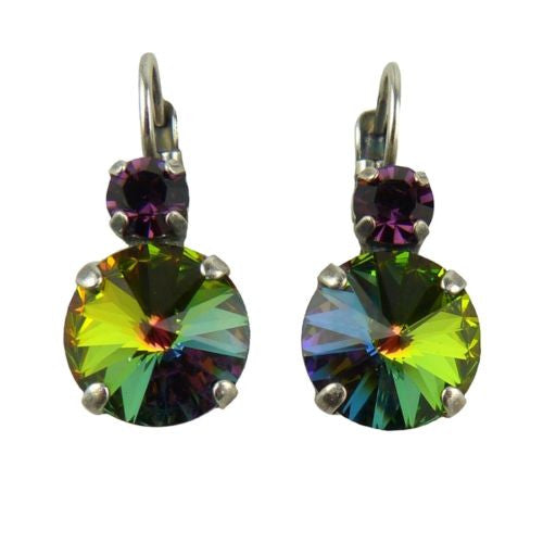 Mariana Handmade Swarovski Crystal Large Round Earrings 1037R 1033 Rivoli Rainbow - ILoveThatGift